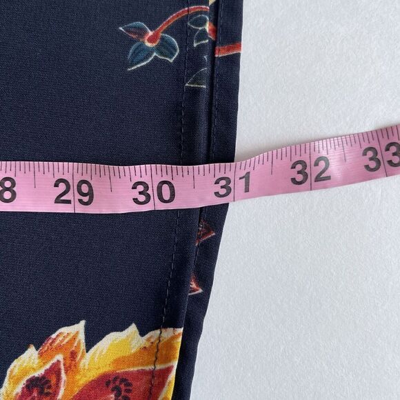 Catherines Button Up Shirt Top Womens Plus Size 2X Blue Floral Print 3/4 Sleeve - Picture 7 of 7